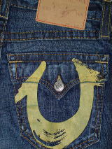 TRUE RELIGION BILLY YELLOW PAINTED 30C`