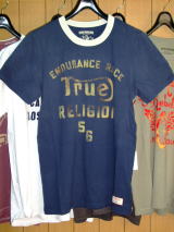 gD[WTVc@TRUE RELIGION STYLE:MLK8V32Y73 COLOR:WH DK NAVY/CRE WEST COAST ENDURO RINGER TEE