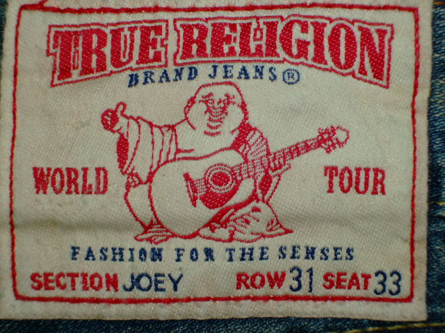 TRUE RELIGION JOEY Style:04803 WASH:07 Medium Vintage 100%COTTON MADE IN U.S.A