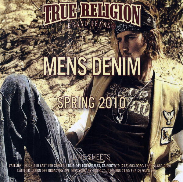 TRUE RELIGION BDAND JEANS MENS DENIM SPRING 2010