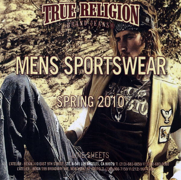 TRUE RELIGION BDAND JEANS MENS SPORTSWEAR SPRING 2010